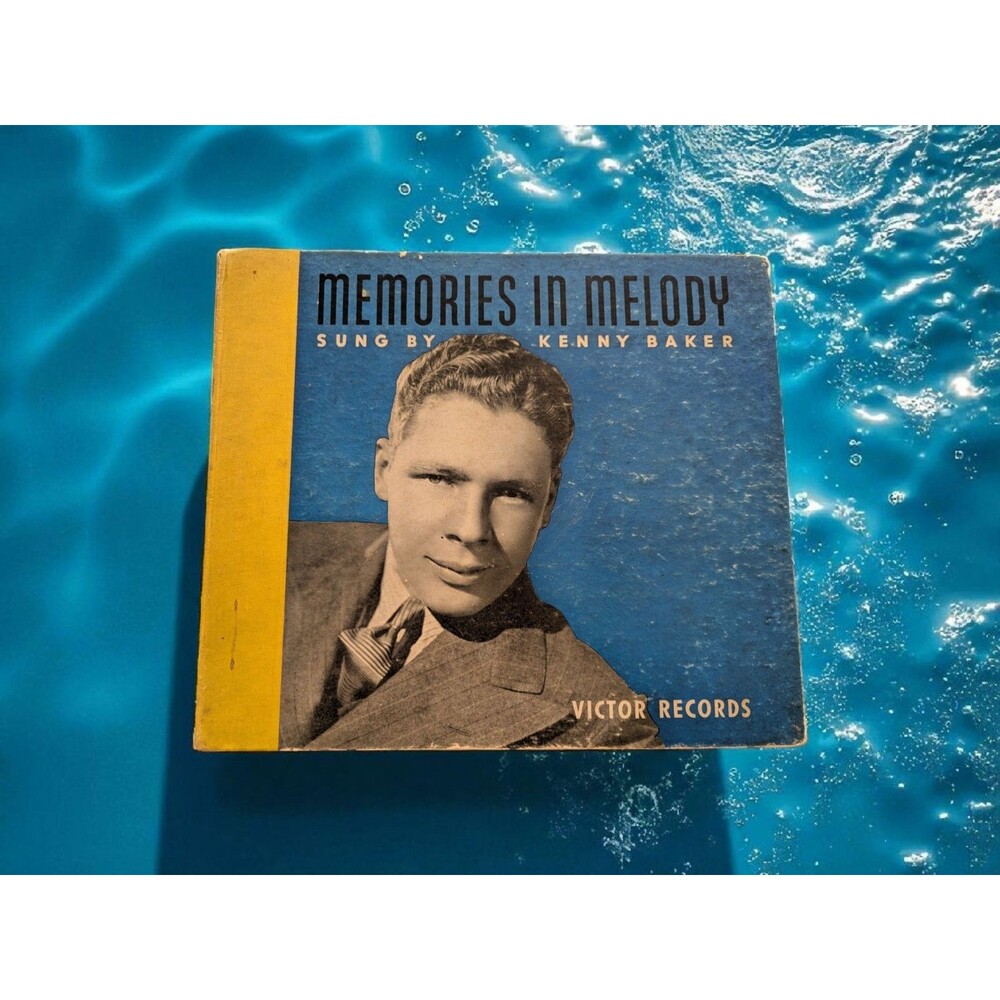 Vintage Kenny Baker Bing Crosby 3 Vinyl Records Book 78 RPM Decca RCA Oldies